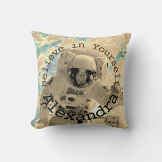 Personalisierter Astronautenraketenmotivkissen Kissen