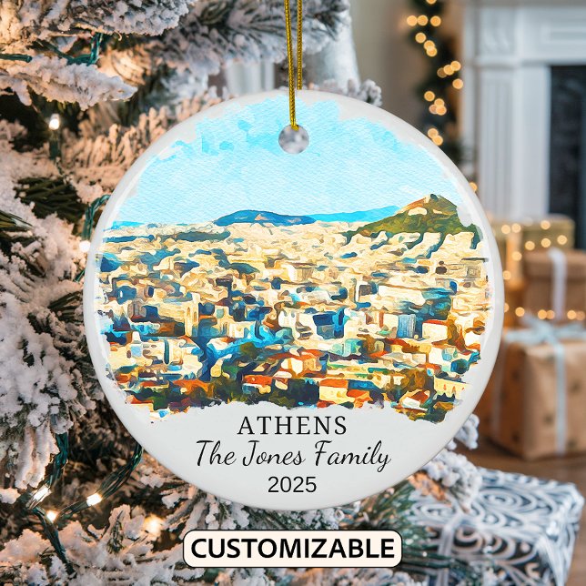 Personalisierter Athener Ornament, Griechenland -  Keramik Ornament (Von Creator hochgeladen)
