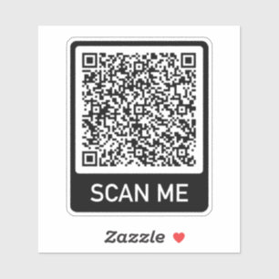 Personalisierter Aufkleber für die QR-Code-Scan-In