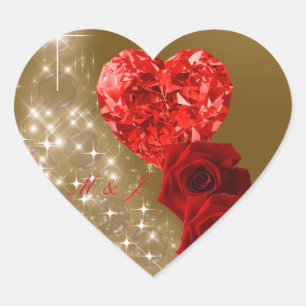 Personalisierter Aufkleber für die Rose Red Diamon