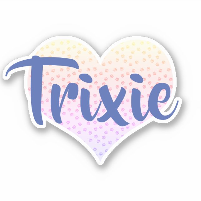 Personalisierter Aufkleber für Pawprint (Vorderseite)