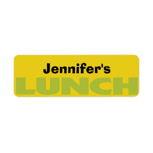 Personalisierter Aufkleber Mittagessen-Tasche