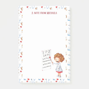 Personalisierter Augenarzt oder Augenschwester Post-it Klebezettel