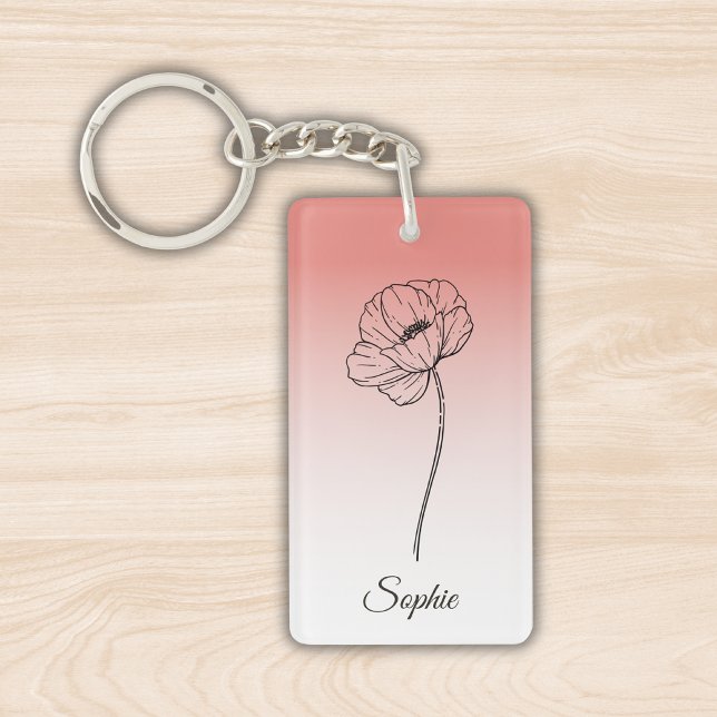 Personalisierter August Birth Blume Schlüsselanhän Schlüsselanhänger (Von Creator hochgeladen)