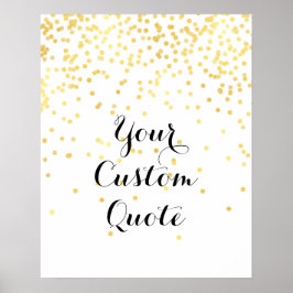 Personalisierter Ausdruck von Goldkonfetti-Kunstwe Poster