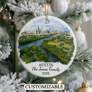 Personalisierter Austin-Schmuck, Benutzerdefiniert Keramik Ornament
