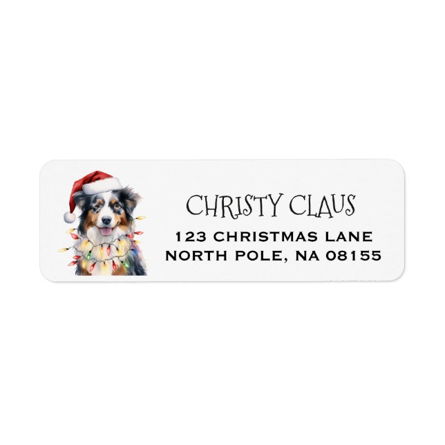 Personalisierter Australian Shepherd Weihnachten  (Vorne)