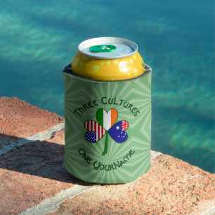 Personalisierter Australien Irland USA Shamrock Dosenkühler