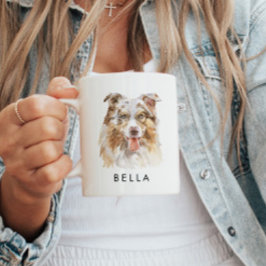 Personalisierter australischer Schäfer Dog Lover G Kaffeetasse