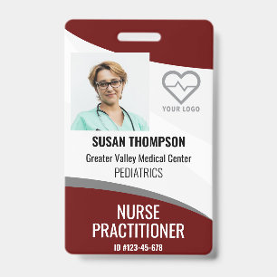 Personalisierter Ausweis Krankenhausmitarbeiter Na