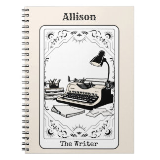 Personalisierter Autor der Writer Tarot Card Notizblock