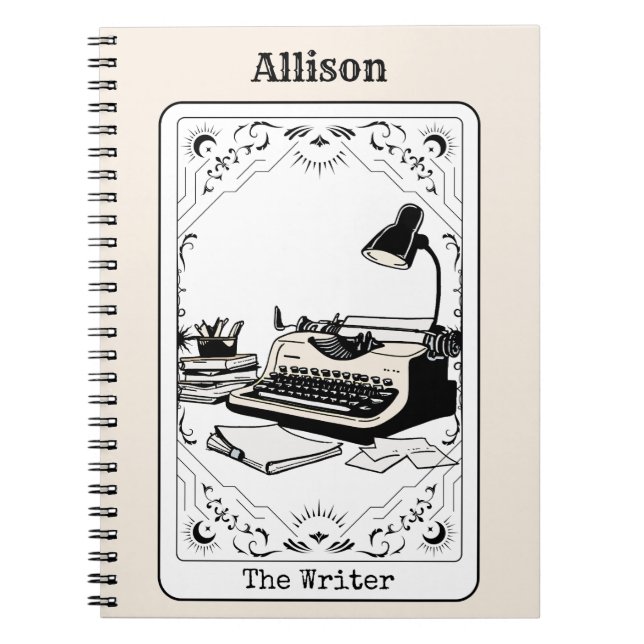 Personalisierter Autor der Writer Tarot Card Notizblock (Vorderseite)