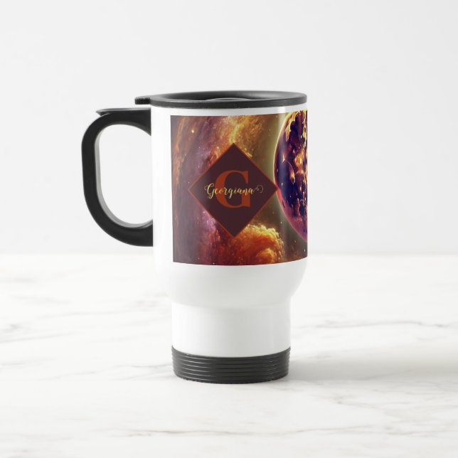 Personalisierter Autumnal Galaxy Harvest Moon Reisebecher (Links)