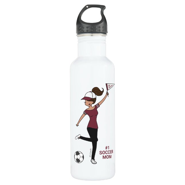 Personalisierter Avatar #1-Fußballfan Edelstahlflasche (Vorderseite)