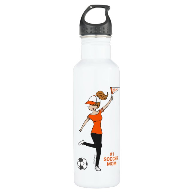 Personalisierter Avatar #1-Fußballfan Edelstahlflasche (Vorderseite)