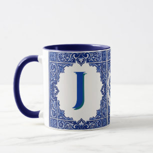 Personalisierter Azulejo Português Becher Tasse