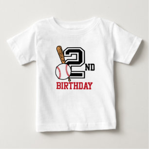 Personalisierter Baby-Baseball-T - Shirt 2. Geburt