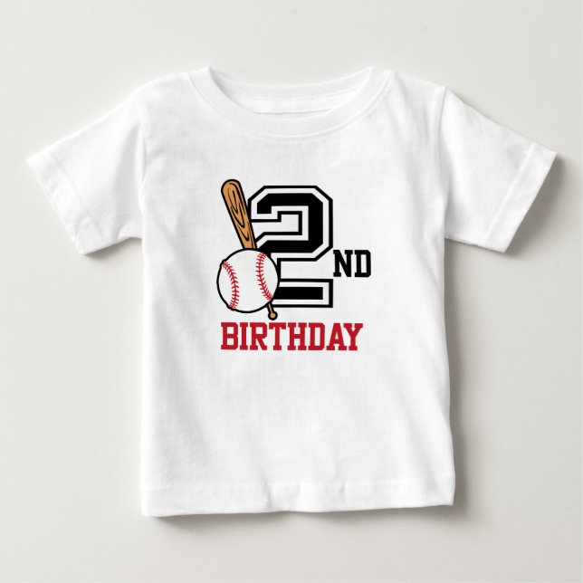 Personalisierter Baby-Baseball-T - Shirt 2. Geburt (Vorderseite)