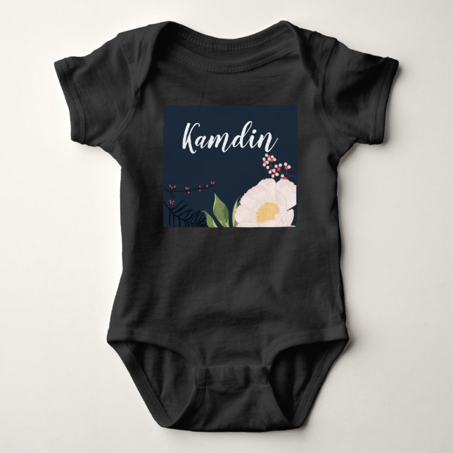 Personalisierter Baby Body Anzug Baby Pink Cosmos  Baby Strampler (Vorderseite)