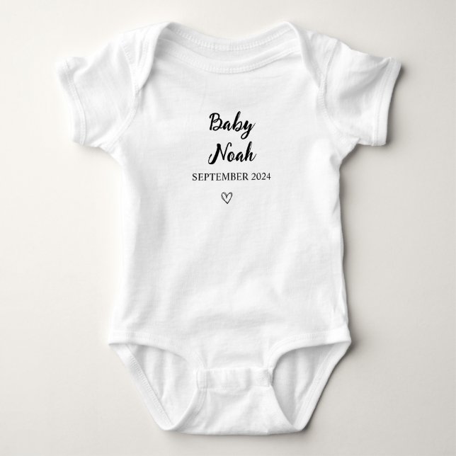 Personalisierter Baby Bodysuit mit Individuelle Na Strampler (Vorderseite)
