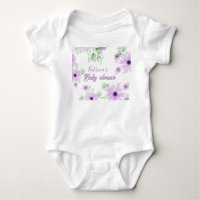 Personalisierter Baby Bodysuit - Violett Wasserfar