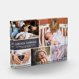 Personalisierter Baby Foto Collage Babystatus