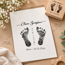 Personalisierter Baby-Fußabdruck-Stempel, Neugebor