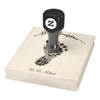 Personalisierter Baby Fußabdruck Stempel, Neugebor Gummistempel