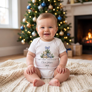 Personalisierter Baby-Jungen-''Baby's First Christ Baby Strampler
