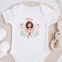 Personalisierter Baby-Mädchen-Body mit einer süßen