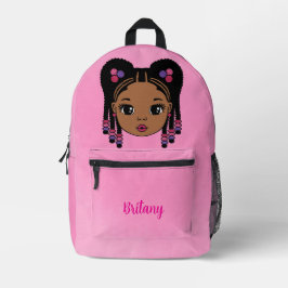 Personalisierter Baby-Mädchen-Rucksack mit rosa Dr Bedruckter Rucksack