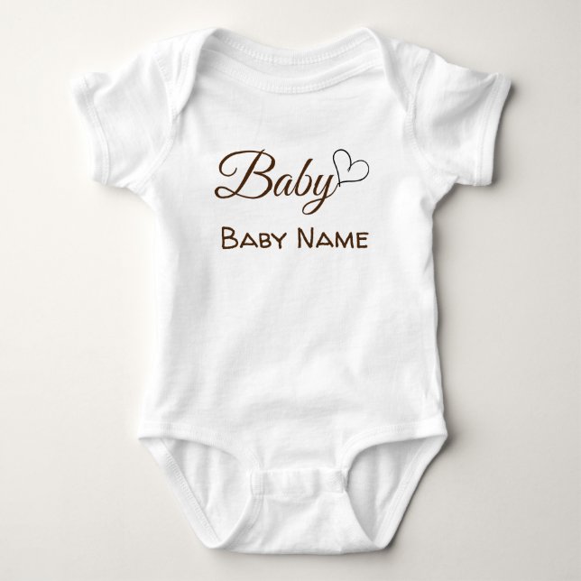 Personalisierter Baby Name Schwangerschaft Ankündi Baby Strampler (Vorderseite)