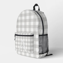 Personalisierter Baby-Taupe-Gingham-Reisegepäck