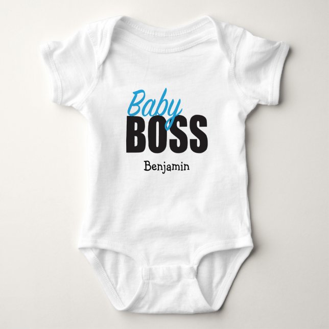 Personalisierter BabyBOSS Baby Strampler (Vorderseite)