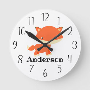 Personalisierter Babyfuß Runde Wanduhr