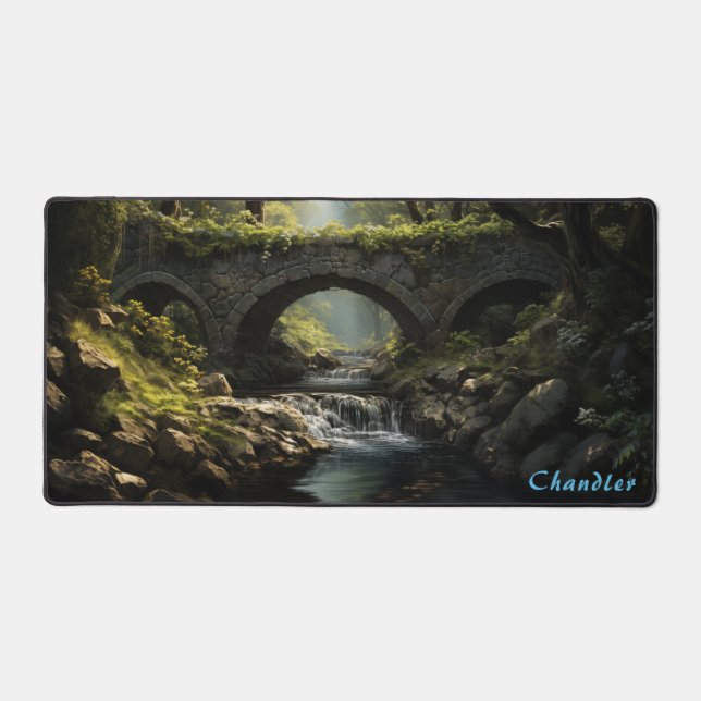 Personalisierter Bach in der Forest Desk Mat Schreibtischunterlage (Vorderseite)