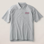 Personalisierter Bachelor-Party-Standard<br><div class="desc">Fügen Sie einen Namen und die Rolle zu spielen bei der Hochzeit, indem Sie auf den "Personalisierten" Button. Dieses elegante und stilvolle Polo Shirt ist das perfekte Memto für einen unvergesslichen Aufenthalt mit Ihren Lieblingskünstlern. Die verlassen Brust und Serviette zeigt eine fesselnde, sportlich inspiriert Groom-Typografie, die den Spaß und die...</div>