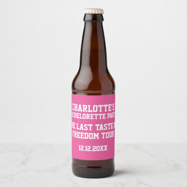 Personalisierter Bachelorette Der letzte Genuss de Bierflaschenetikett (Vorderseite)