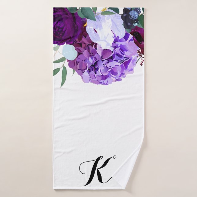 Personalisierter Badetuch Lavendel Hibiskus auf We Badehandtuch (Badehandtuch)