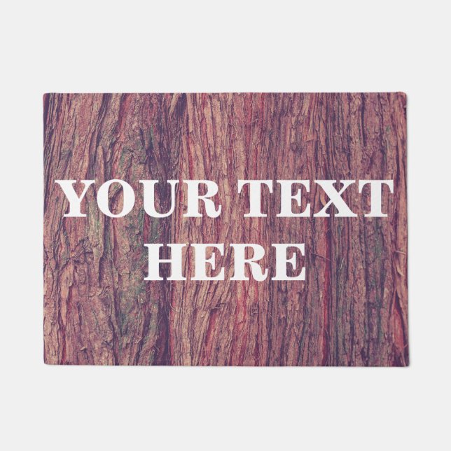 Personalisierter Bambusholzhintergrund Fußmatte (Vorderseite)