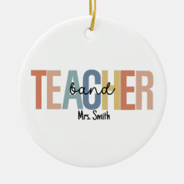 Personalisierter Bandlehrer Weihnachten Keramik Ornament