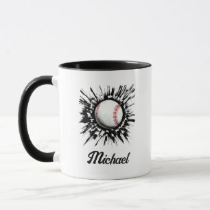 Personalisierter Baseball-Ball bricht durch die Ma Tasse