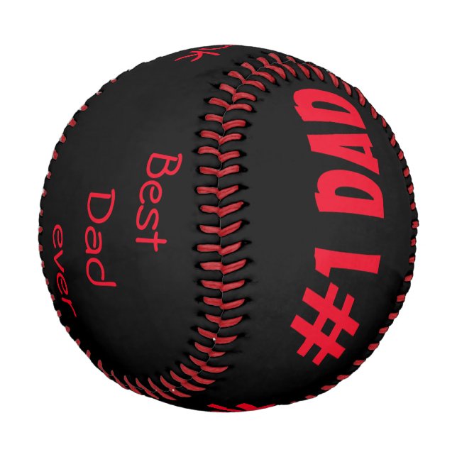 Personalisierter Baseball/Bester Vater je Baseball (Schrägansicht)