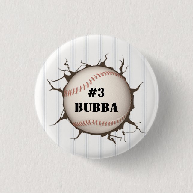 Personalisierter Baseball-Button Button (Vorderseite)