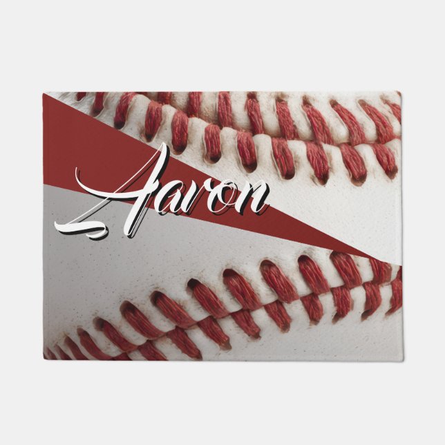 Personalisierter Baseball Fußmatte (Vorderseite)