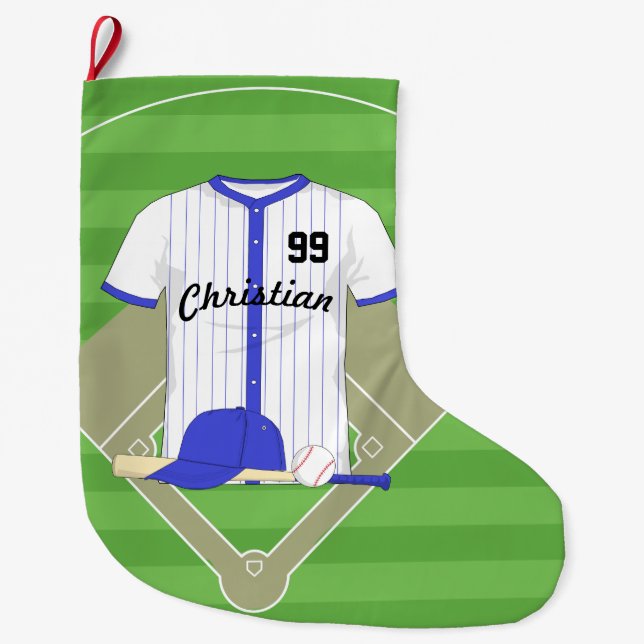 Personalisierter Baseball Großer Weihnachtsstrumpf (Vorderseite)