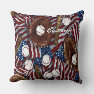 Personalisierter Baseball in den USA Kissen