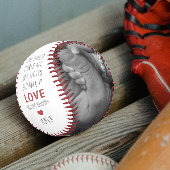 Personalisierter Baseball ist Liebe | 2 FOTO (Von Creator hochgeladen)