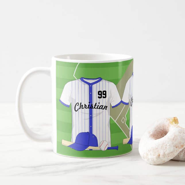 Personalisierter Baseball Kaffeetasse (Mit Donut)