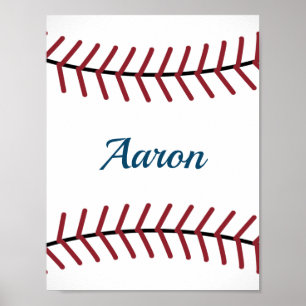 Personalisierter Baseball-Kunsthandwerk-Papierdruc Poster